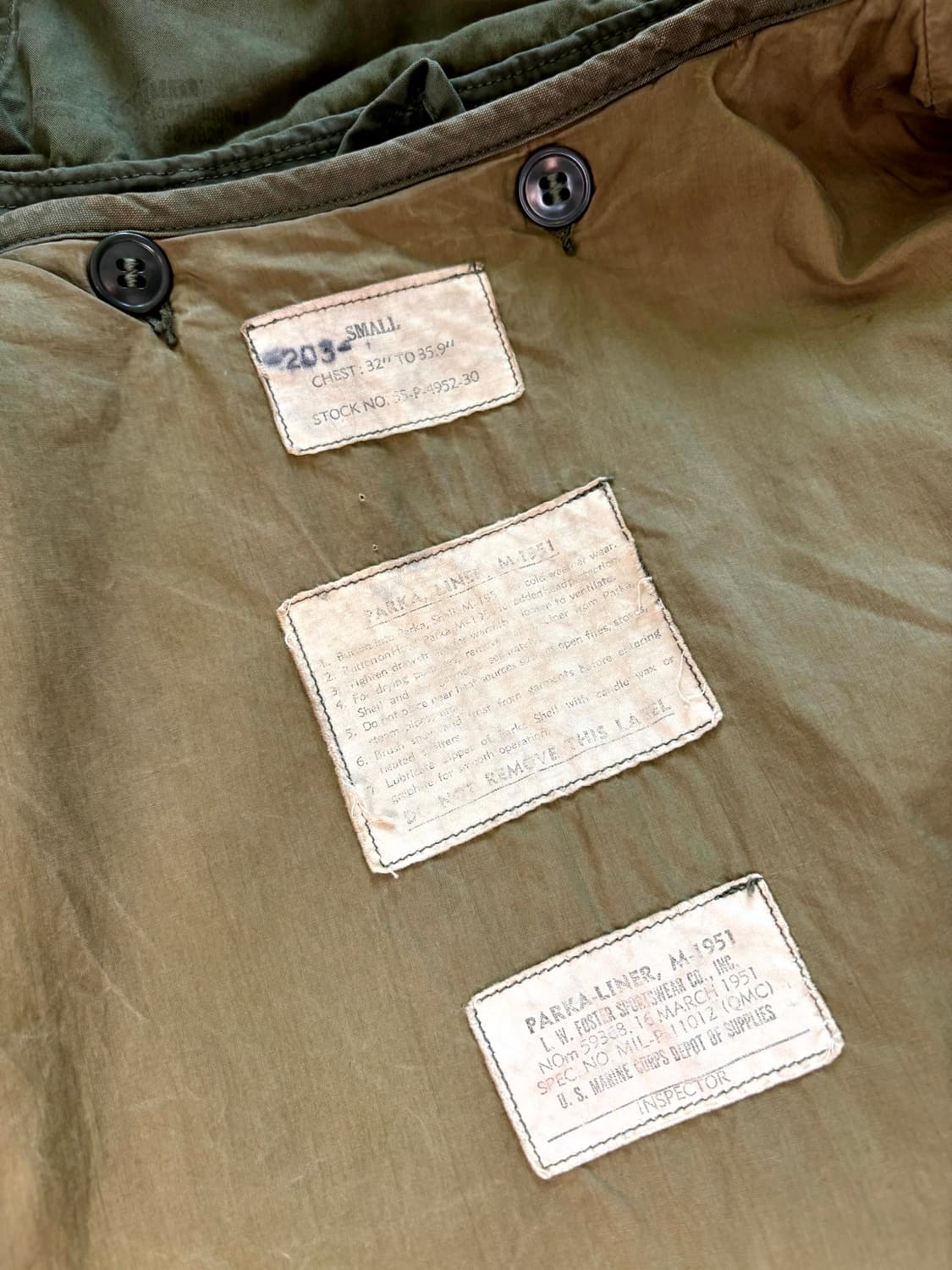 50's 미군 M-51 피쉬테일 파카 105~110 상품이미지6