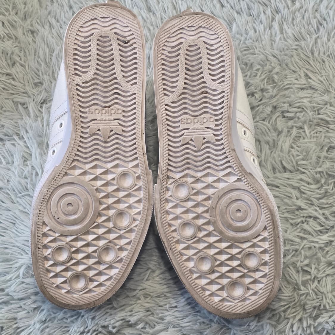 1a-2:아디다스 니짜 플랫폼 화이트 캔버스(220mm)-상태굿 상품이미지8