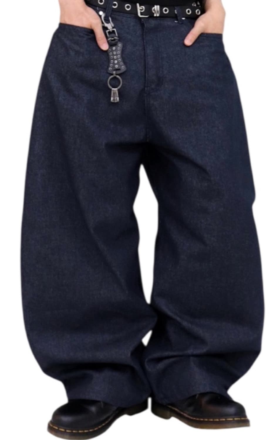 헌도피 와이드 논페이드 데님 팬츠M 상품이미지1