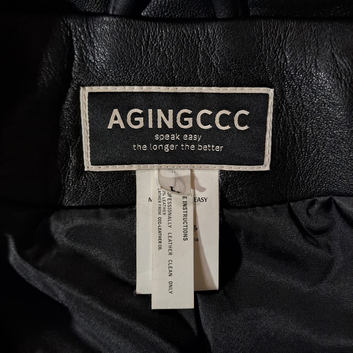 (택포) 에이징ccc 양가죽 싱글자켓 L B697 상품이미지7