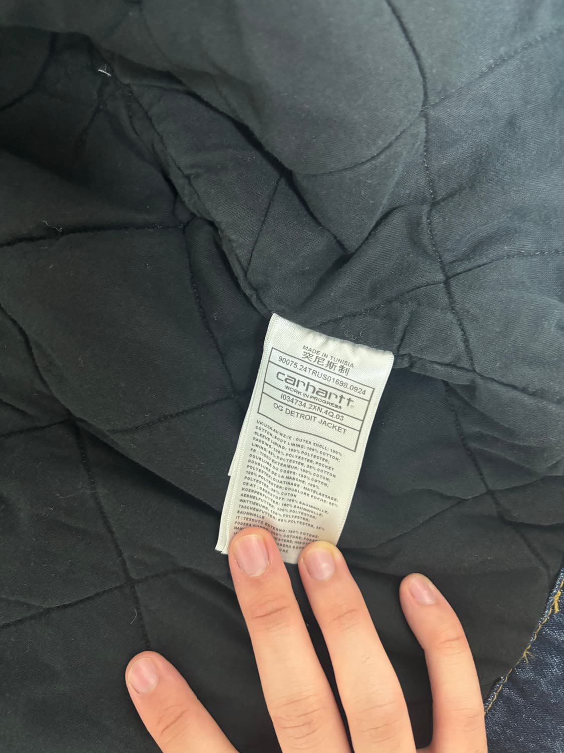 칼하트 WIP Og 디트로이트 자켓 블루 더스티 해밀턴 브라운 M 상품이미지6
