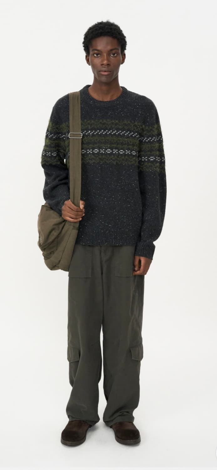 [m] 인사일런스 믹스드 자카드 니트 상품이미지2