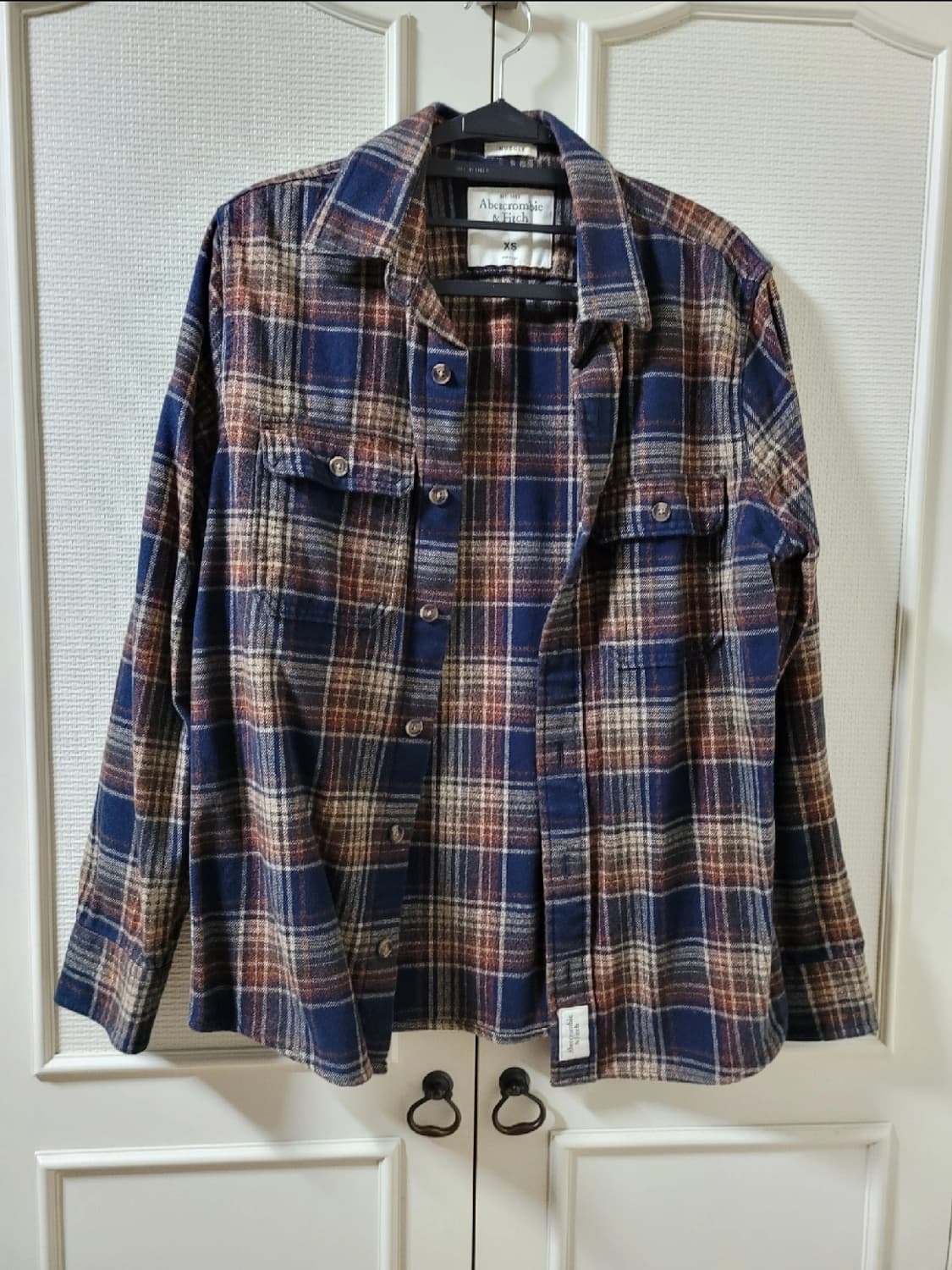 ABECROMBIE 아베크롬비 고급 소재 기모 체크 셔츠 상품이미지1