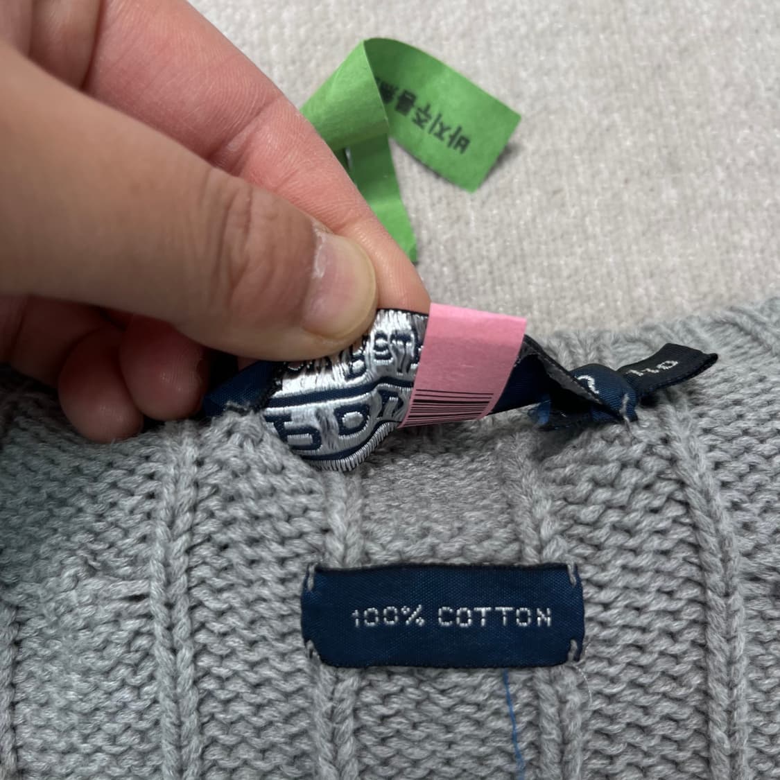 105 폴로랄프로렌 꽈배기 그레이 니트 상품이미지4