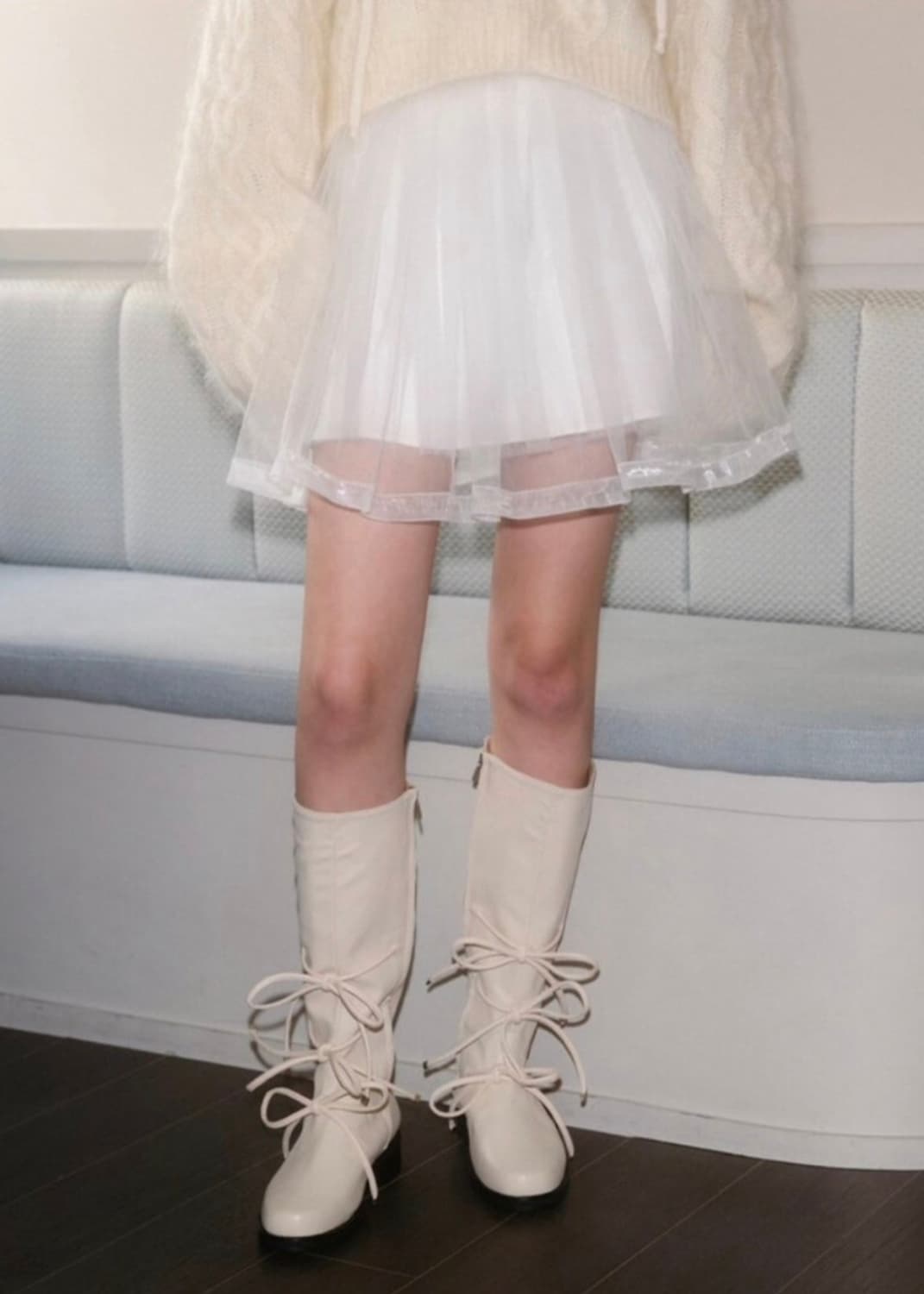 더티스 thstis tulle 레이어드 샤스커트 상품이미지2