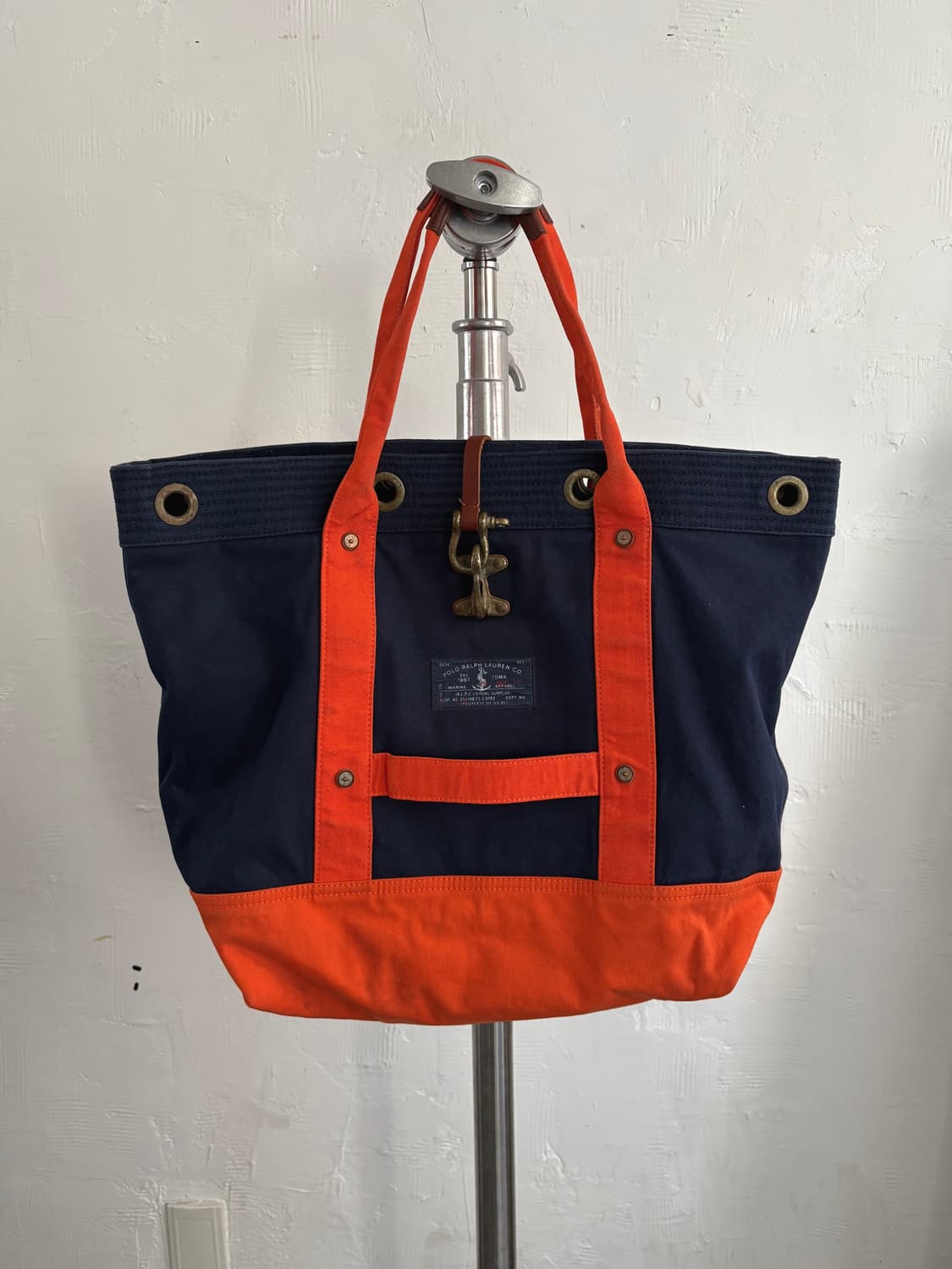 Polo Ralph Lauren 폴로 랄프로렌 버클 레더 캔버스 백 상품이미지1