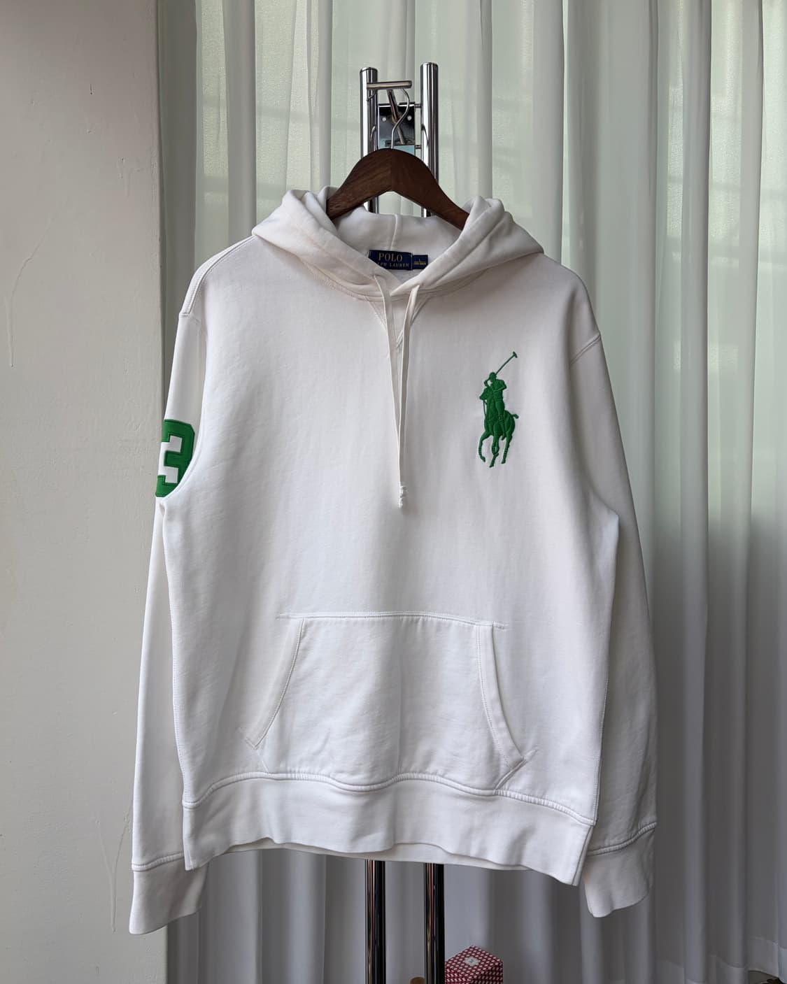 [L]폴로 랄프로렌 빅포니 치프키프 흰초 기모 후드 상품이미지2