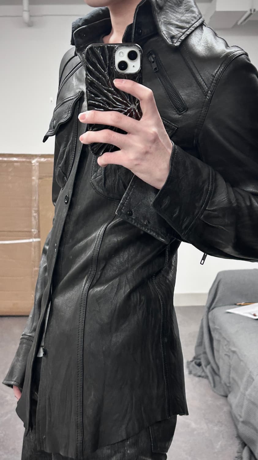 LGB Lambskin Cut Out Leather Shirts Jk 상품이미지9