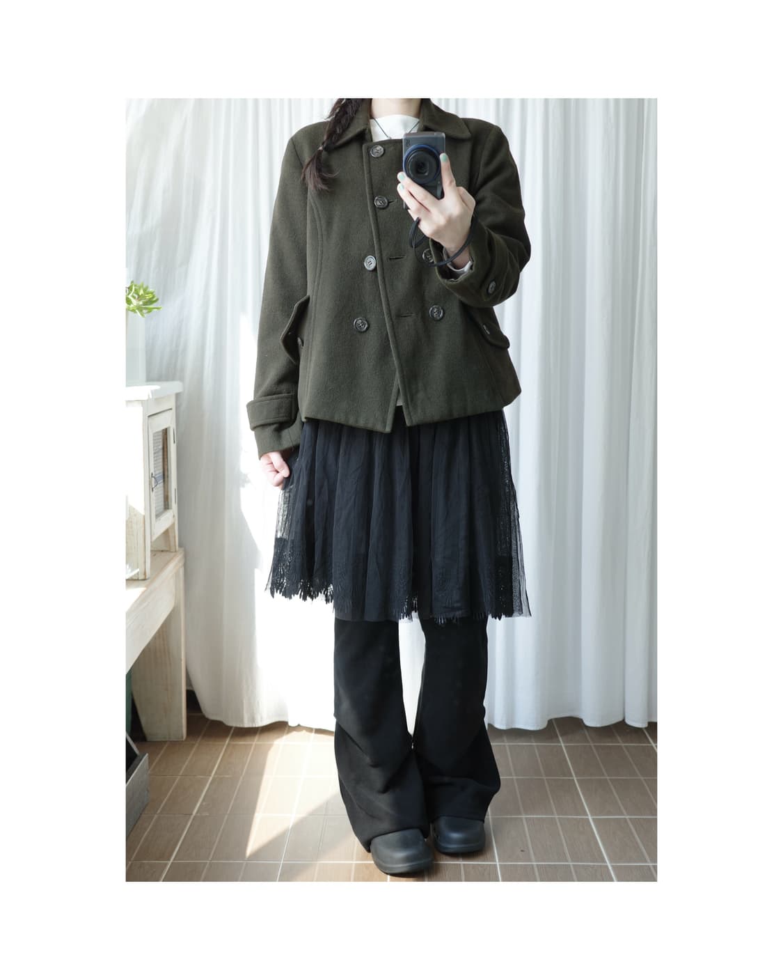 Amo amas ama khaki half coat 상품이미지2