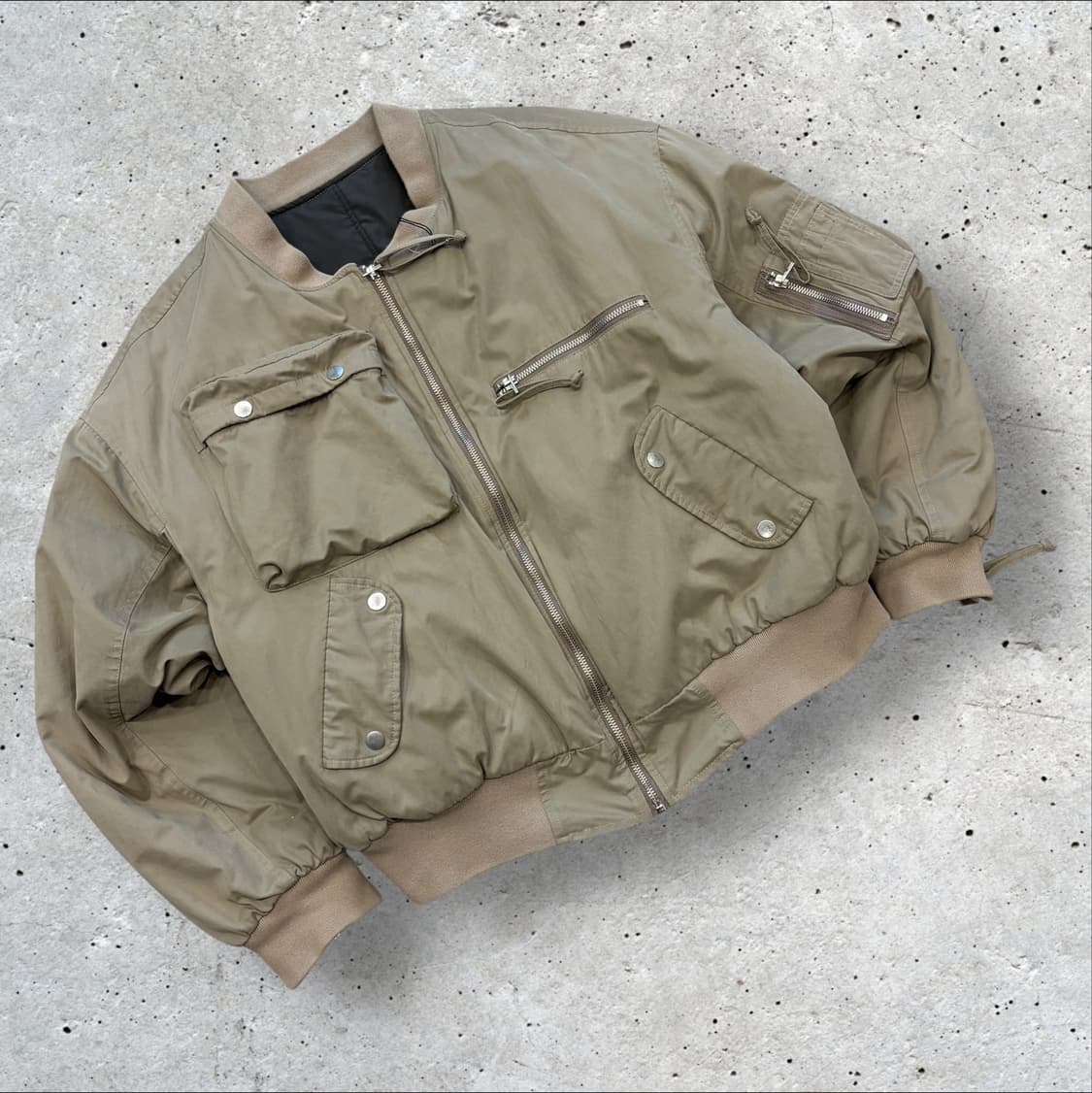 [1] 그레일즈 봄버 베이지 지퍼 집업 자켓 C572 상품이미지1