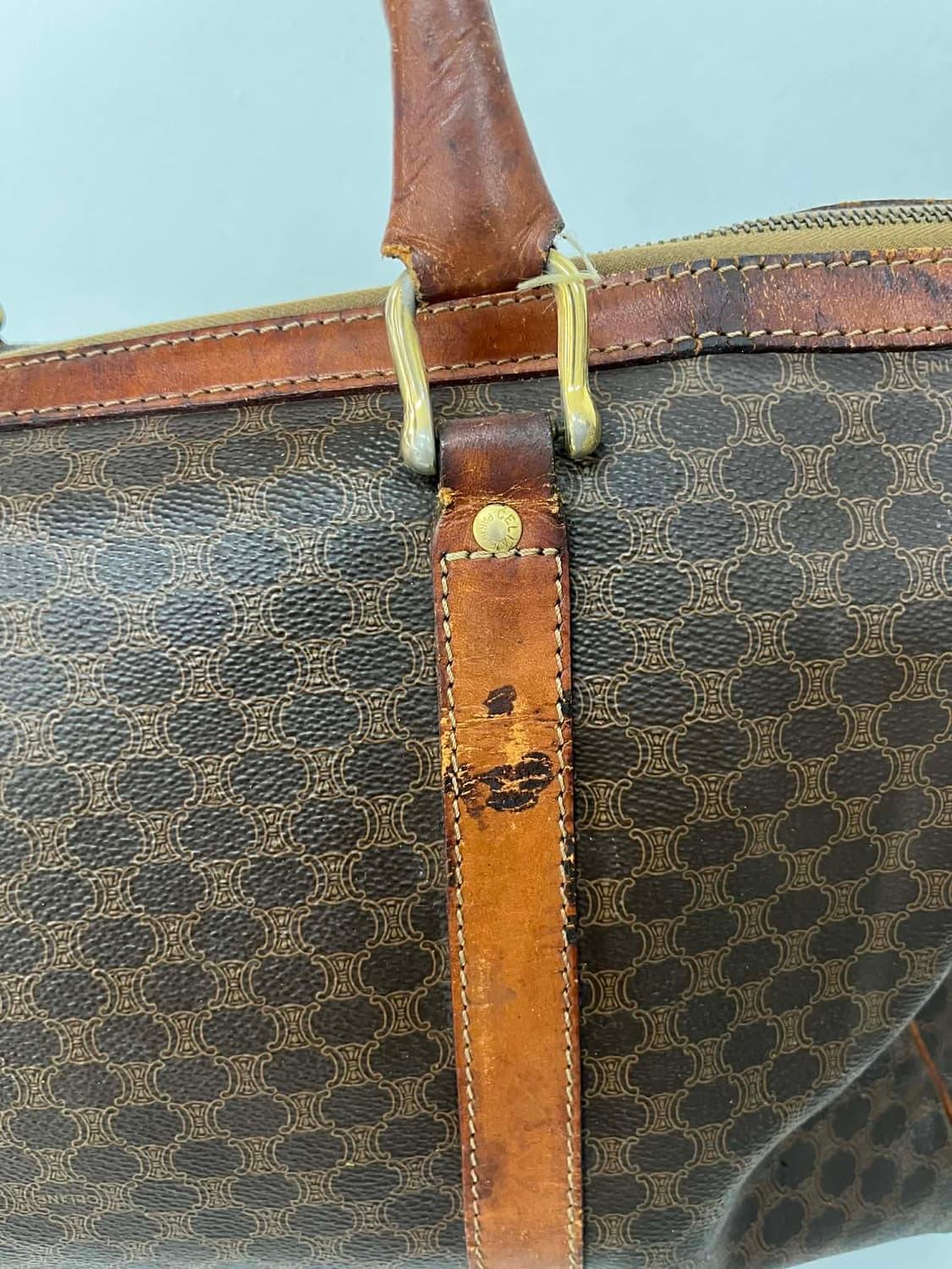 셀린느 빈티지 마카담 블라종 빅 보스톤백 여행가방 토트백 상품이미지6