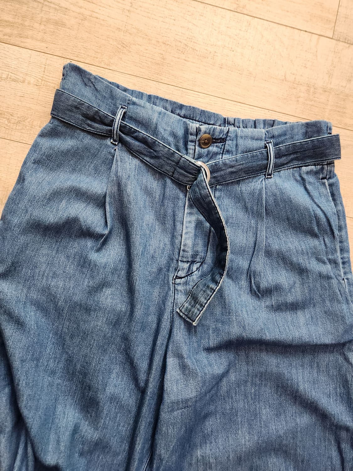 GU 와이드 벨트 데님 L 상품이미지3