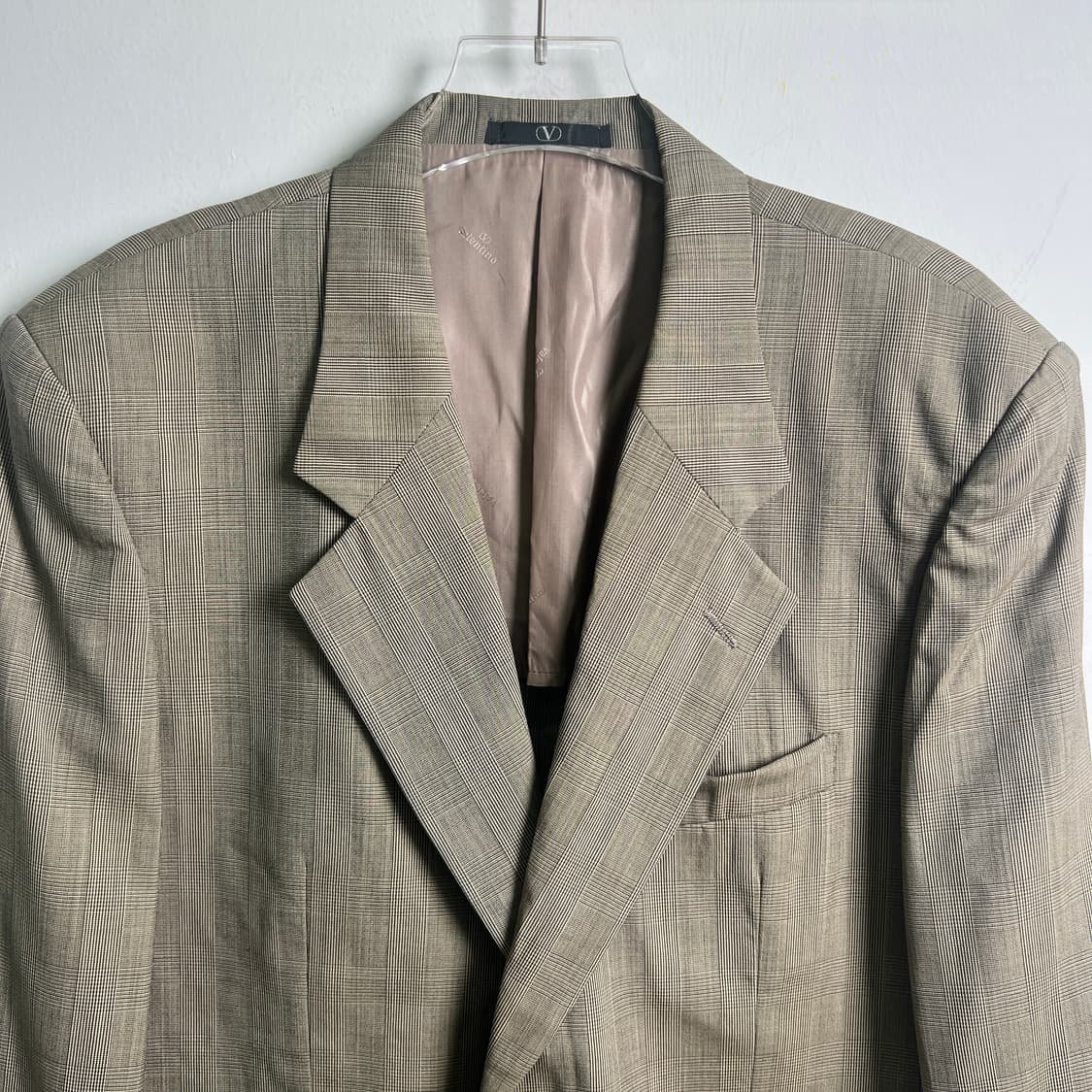 발렌티노 우오모 빈티지 체크 싱글 블레이저  상품이미지4