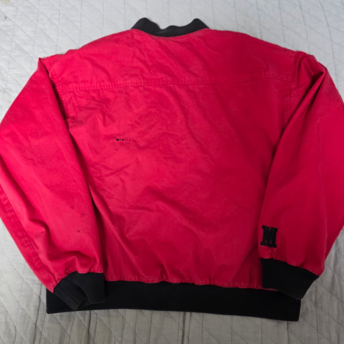 [L] 90s 빈티지 말보로 리버시블 봄버 자켓 블랙/레드 썬페이드 상품이미지7