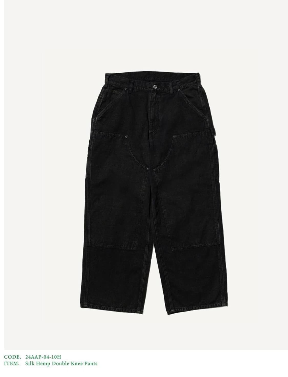 [2] 24aw a.presse 아프레쎄 실크 헴프 더블니 팬츠 상품이미지1