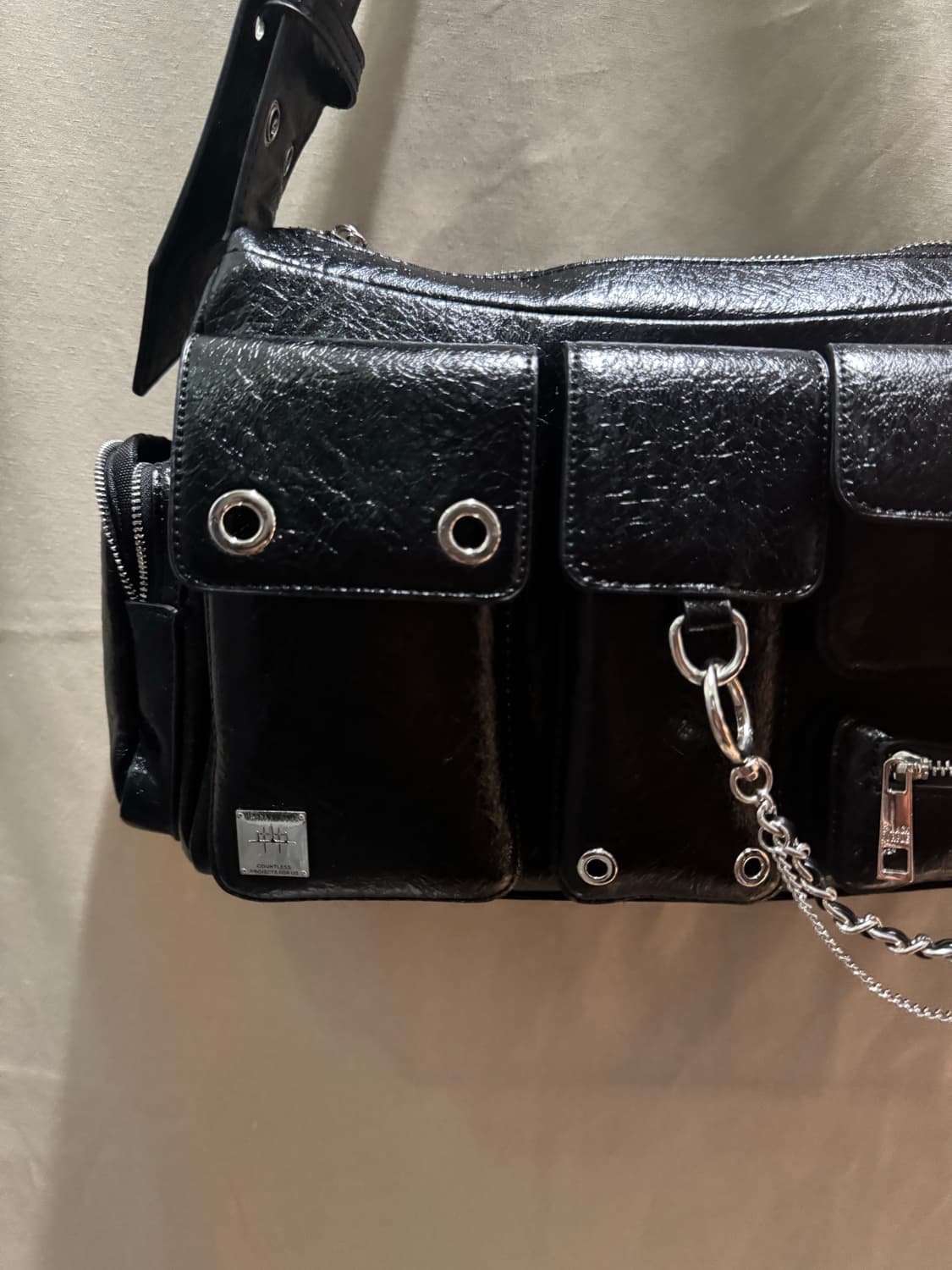 블랙 퍼플 포트리스 백 처분  상품이미지2