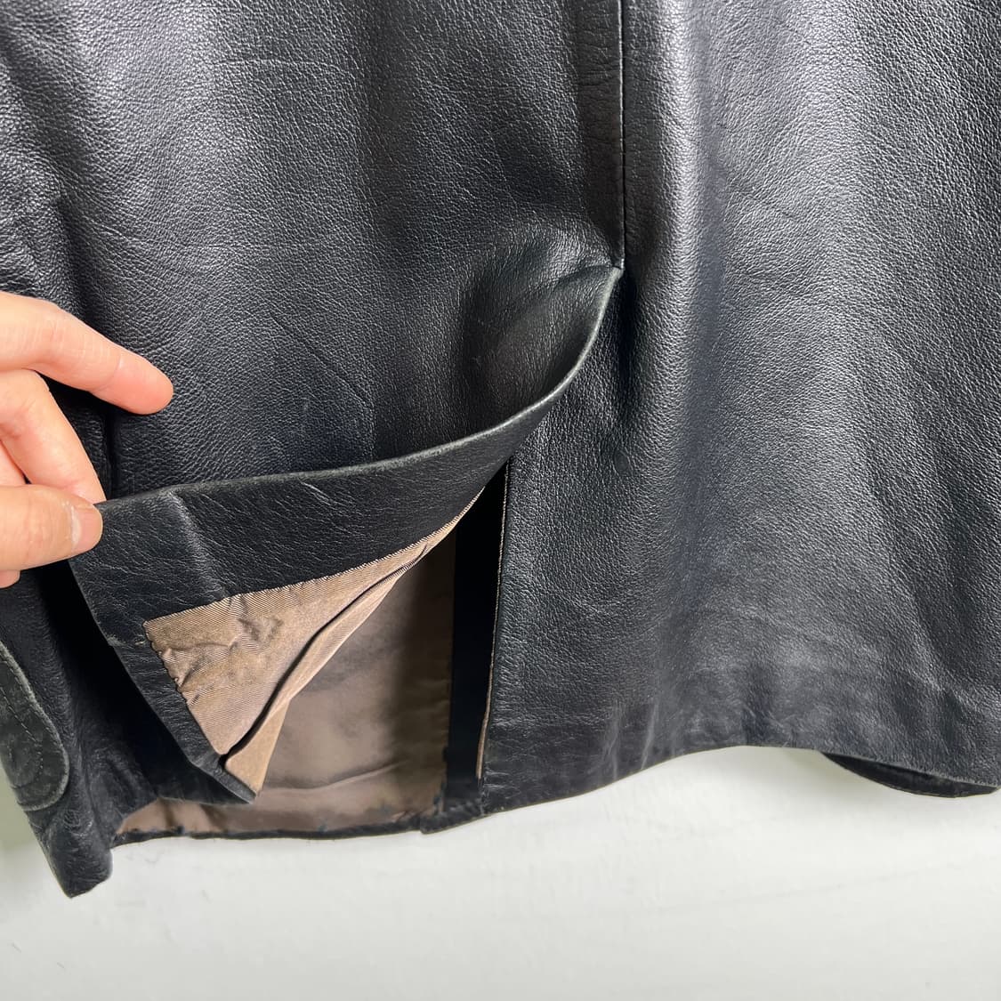 VTG 빈티지 블랙 양가죽 블레이저 M 상품이미지6