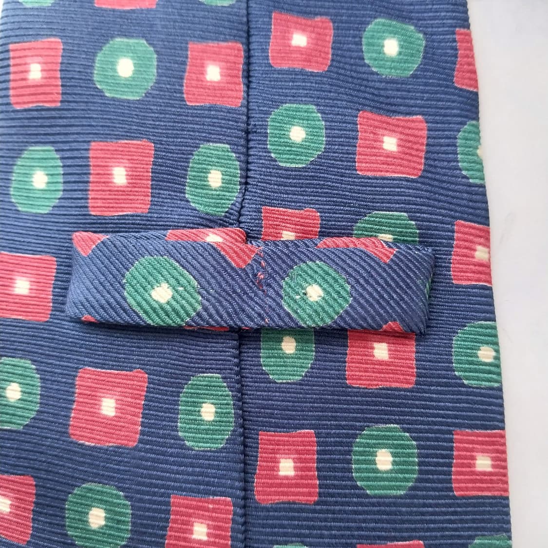 BURBERRY 버버리 넥타이 네이비 기하 패턴 9.5cm A등급 K28 상품이미지10