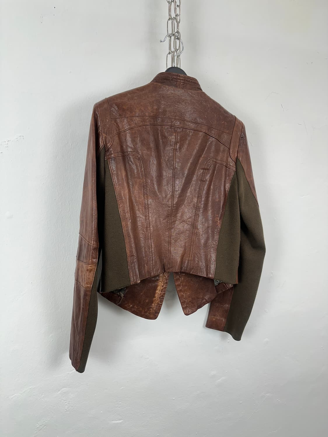 Panelled Leather & Knit Hybrid Jacket 상품이미지6