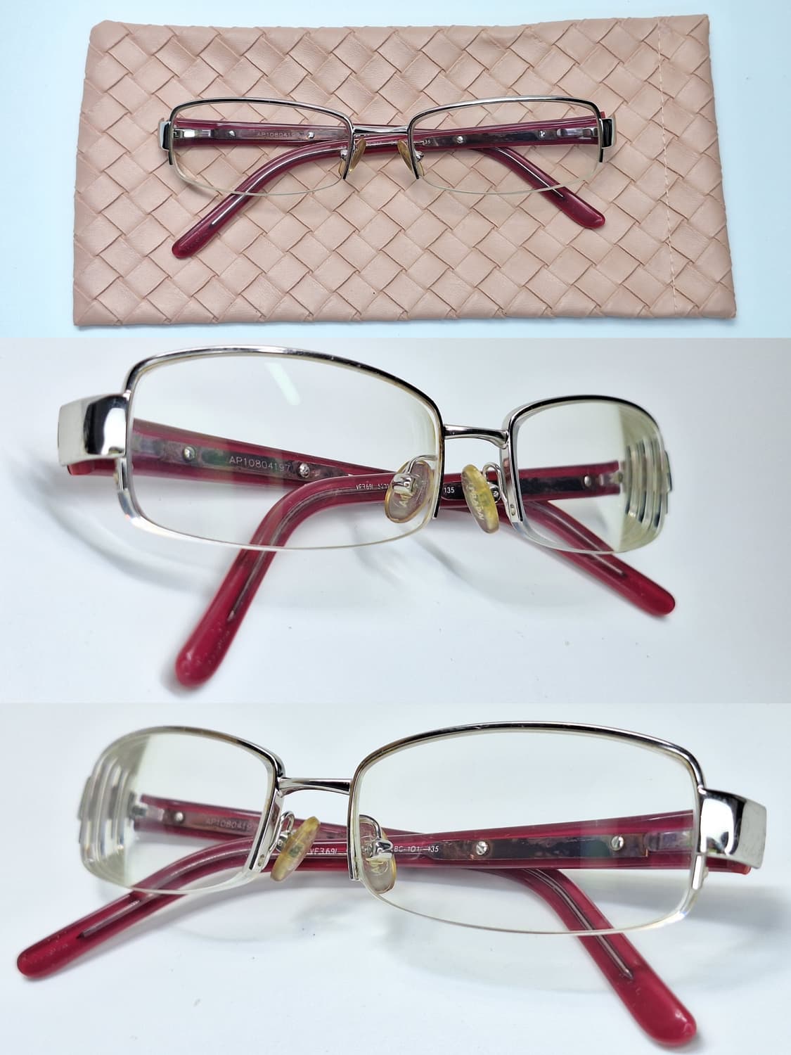 00s 빈티지 이탈리아제 프라다 PRADA VPR 691 반무테 안경테 상품이미지2