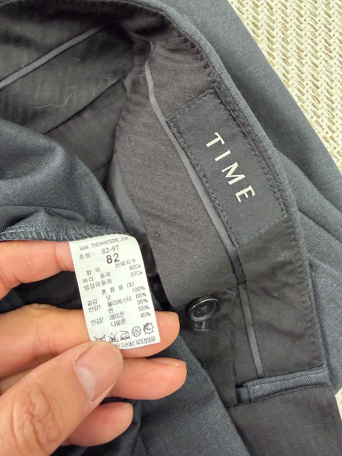정품) TIME 타임옴므 22ss 한섬 남성 정장 세트 48/82 상품이미지8