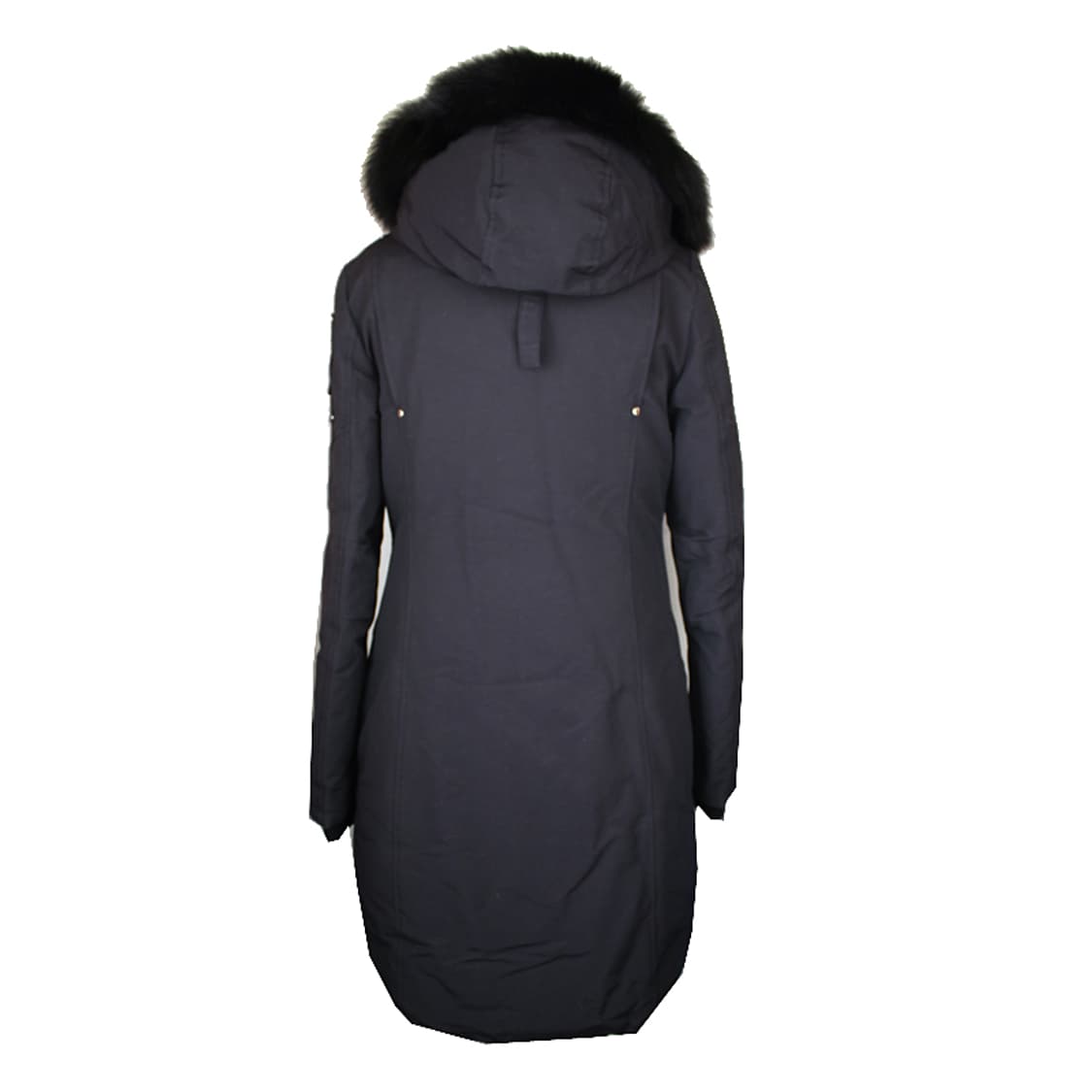 무스너클 블랙 폭스퍼 후드 다운패딩 코트(M) 상품이미지3