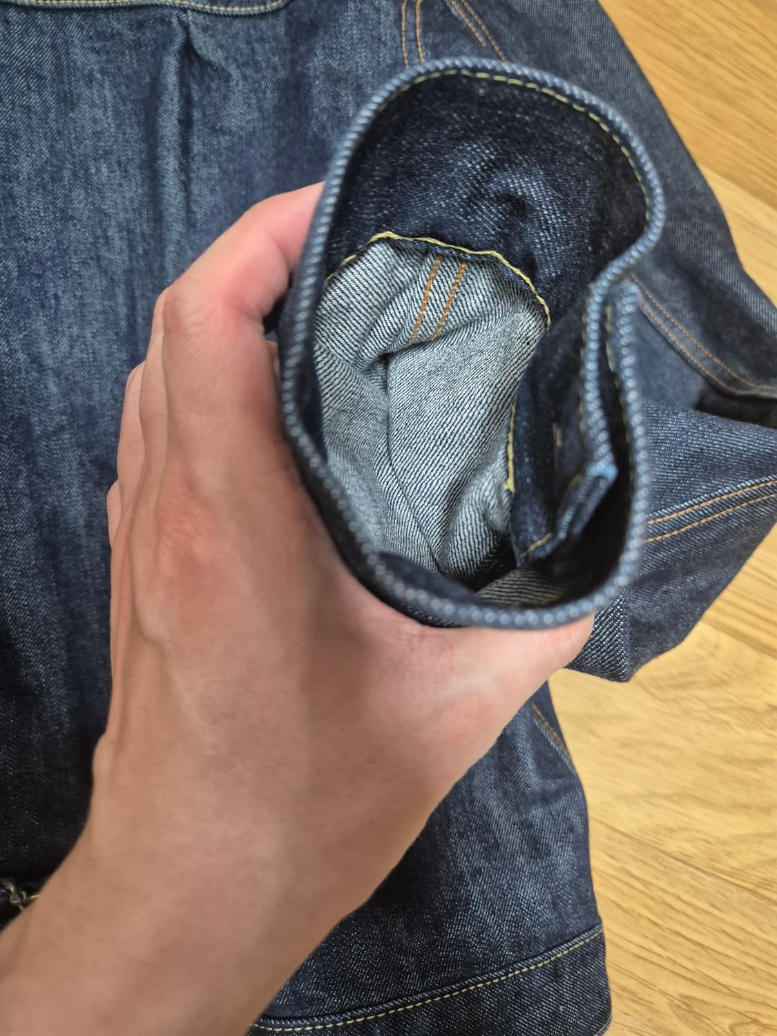 캐피탈 14온즈 데님 1ST 원 워시 자켓 인디고 3사이즈 상품이미지6