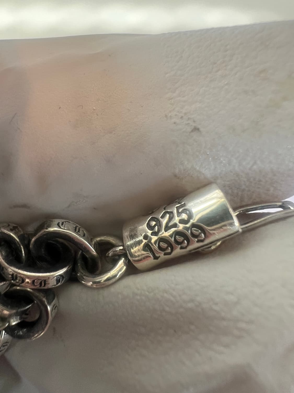 [8인치] 크롬하츠 페이퍼체인 스몰 팔찌 상품이미지4