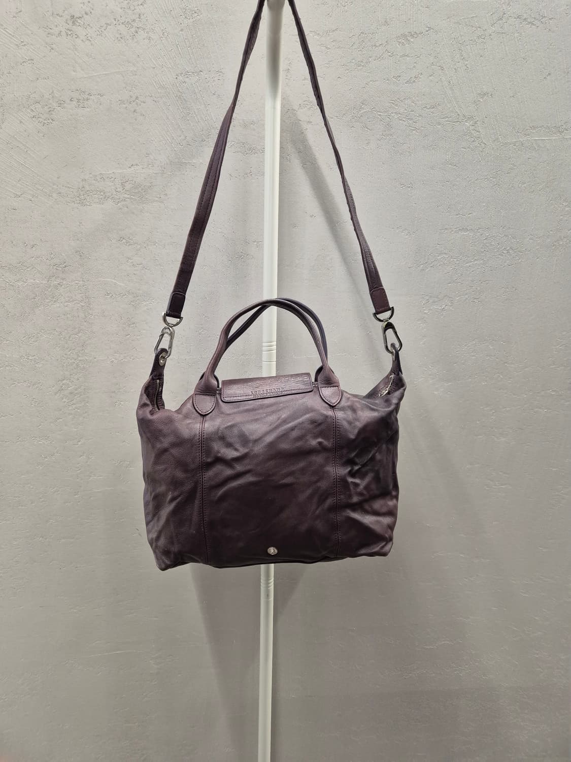 롱샴 르 플리아쥬 가죽 숄더백 (퍼플) 상품이미지10