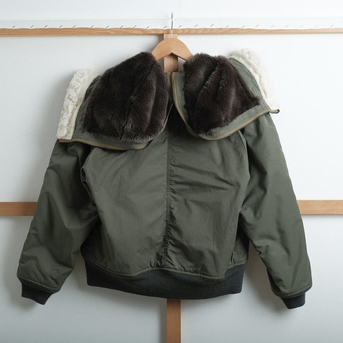 시오타 수빈 코튼 나일론 트윌 N-2B 자켓 5사이즈 그린 상품이미지9