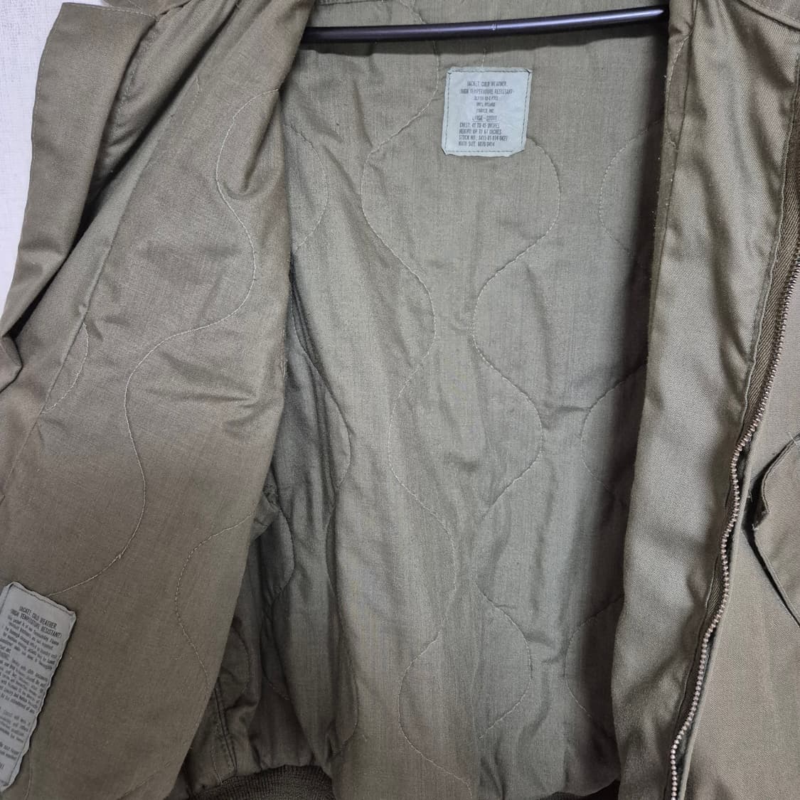 90's 미군 동계형 오리지널 CVC 탱커자켓 L/S (라지숏) 상품이미지7