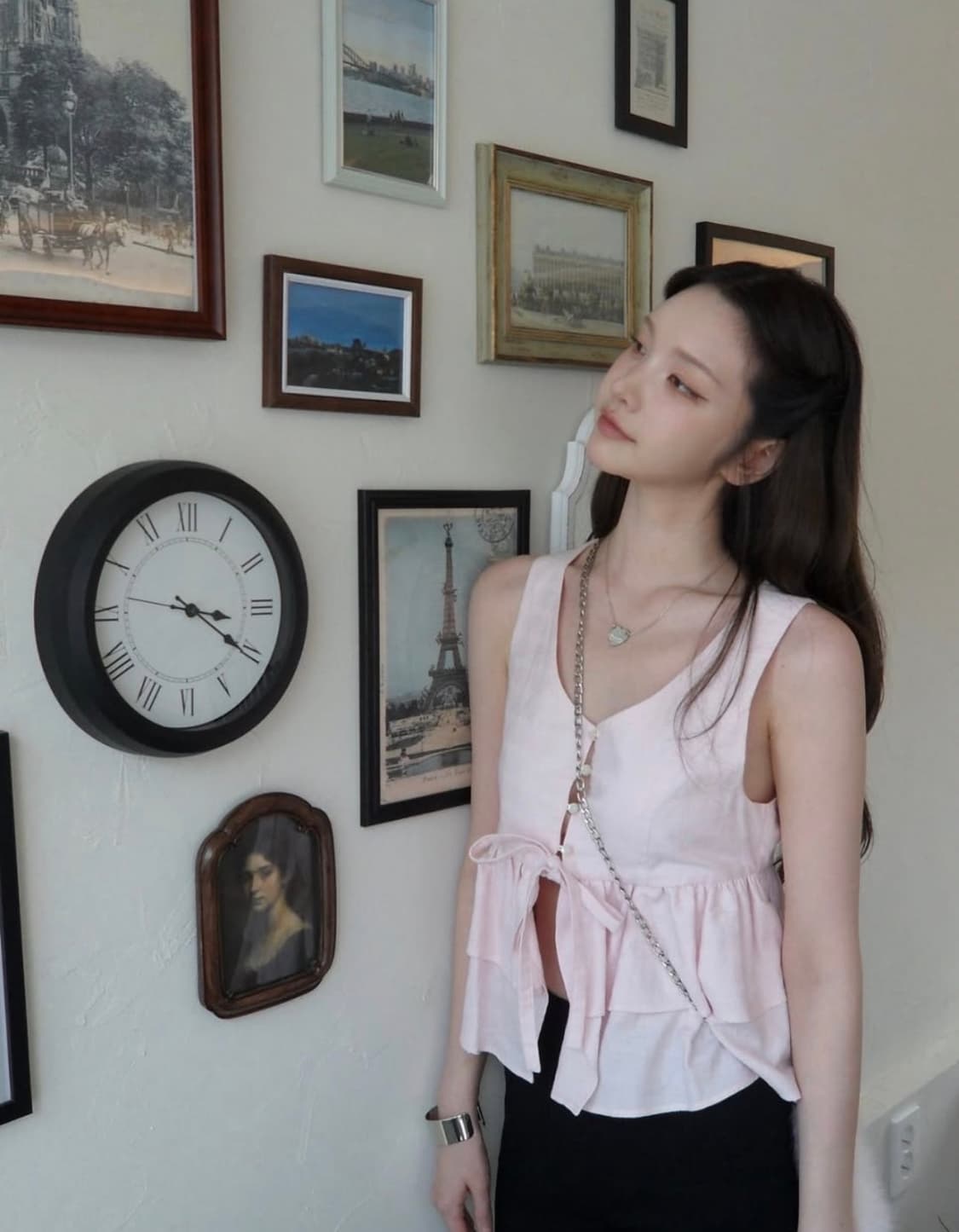 시눈 브이넥 베스트 블라우스 상품이미지2