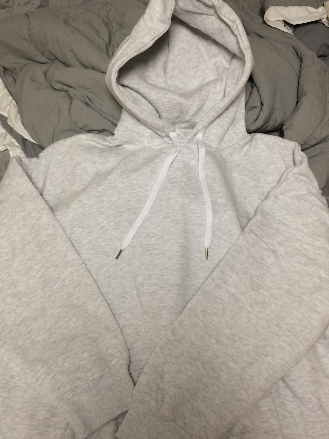 화이트메란지 후드티 멜란지 후드티 상품이미지1