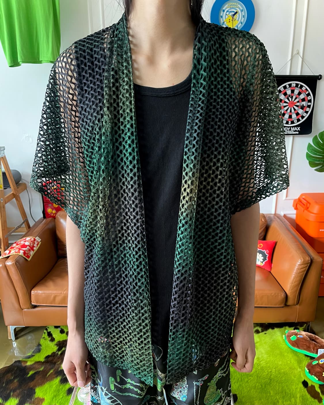 Japanese Vintage Dolman Mesh Cardigan 상품이미지2