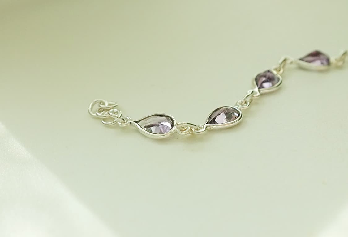 925실버 자수정 원석 데일리 팔찌 상품이미지7