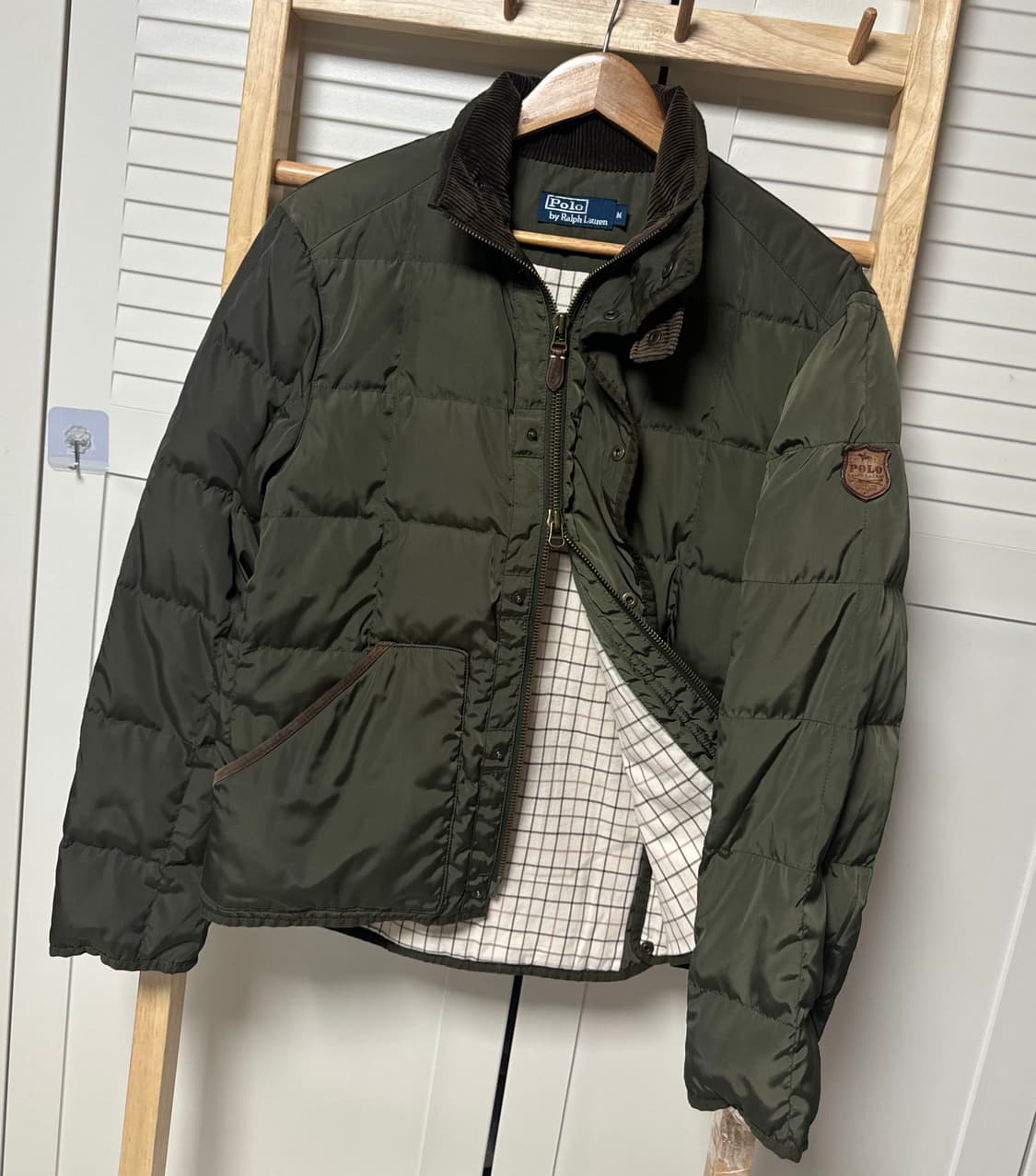 폴로 랄프로렌 코듀로이 카키 패딩 점퍼 자켓 상품이미지1