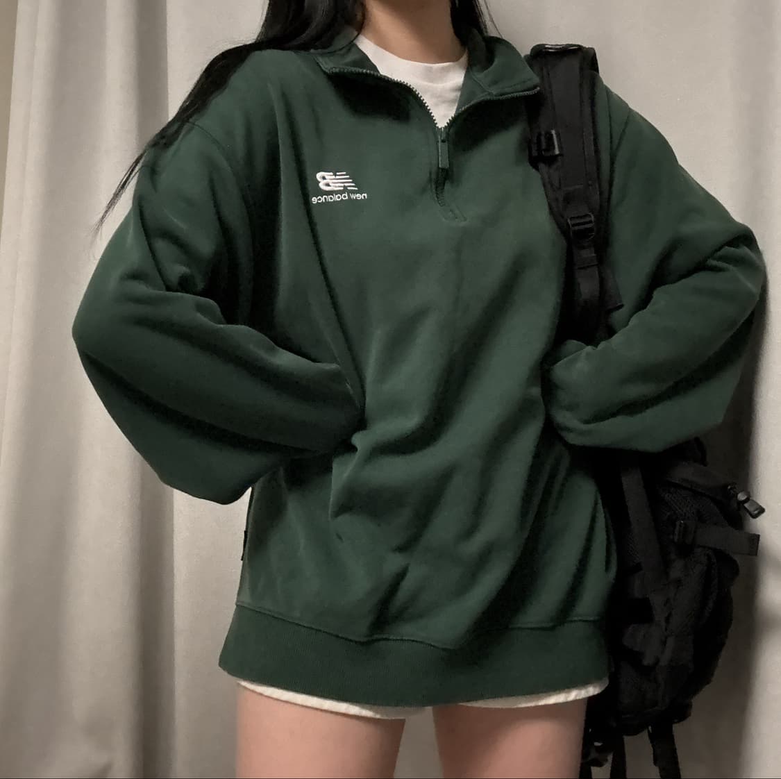뉴발란스 반집업 맨투맨 상품이미지1