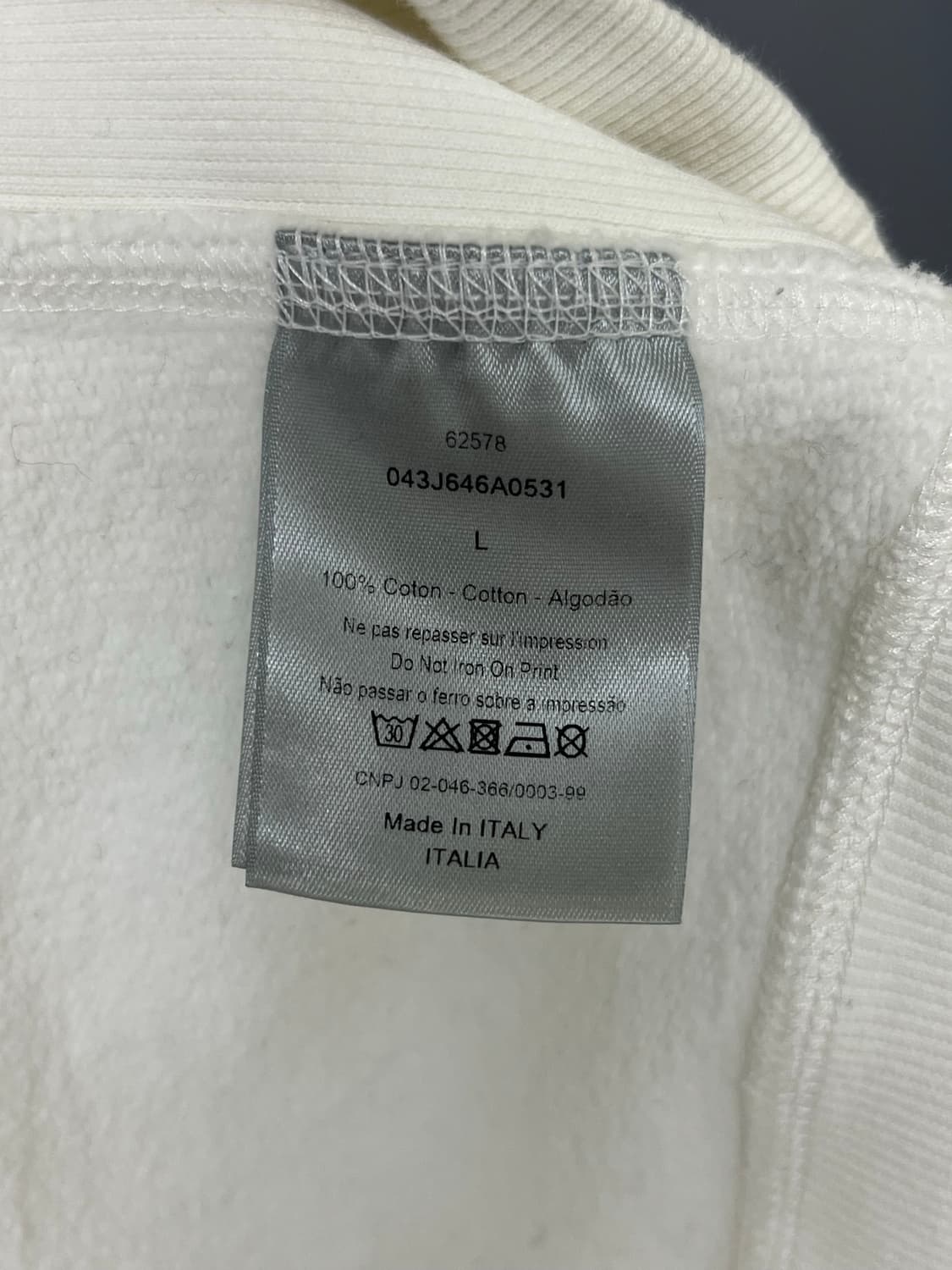 [정품] 새상품급 / L 디올 아뜰리에 후드티 화이트 상품이미지5