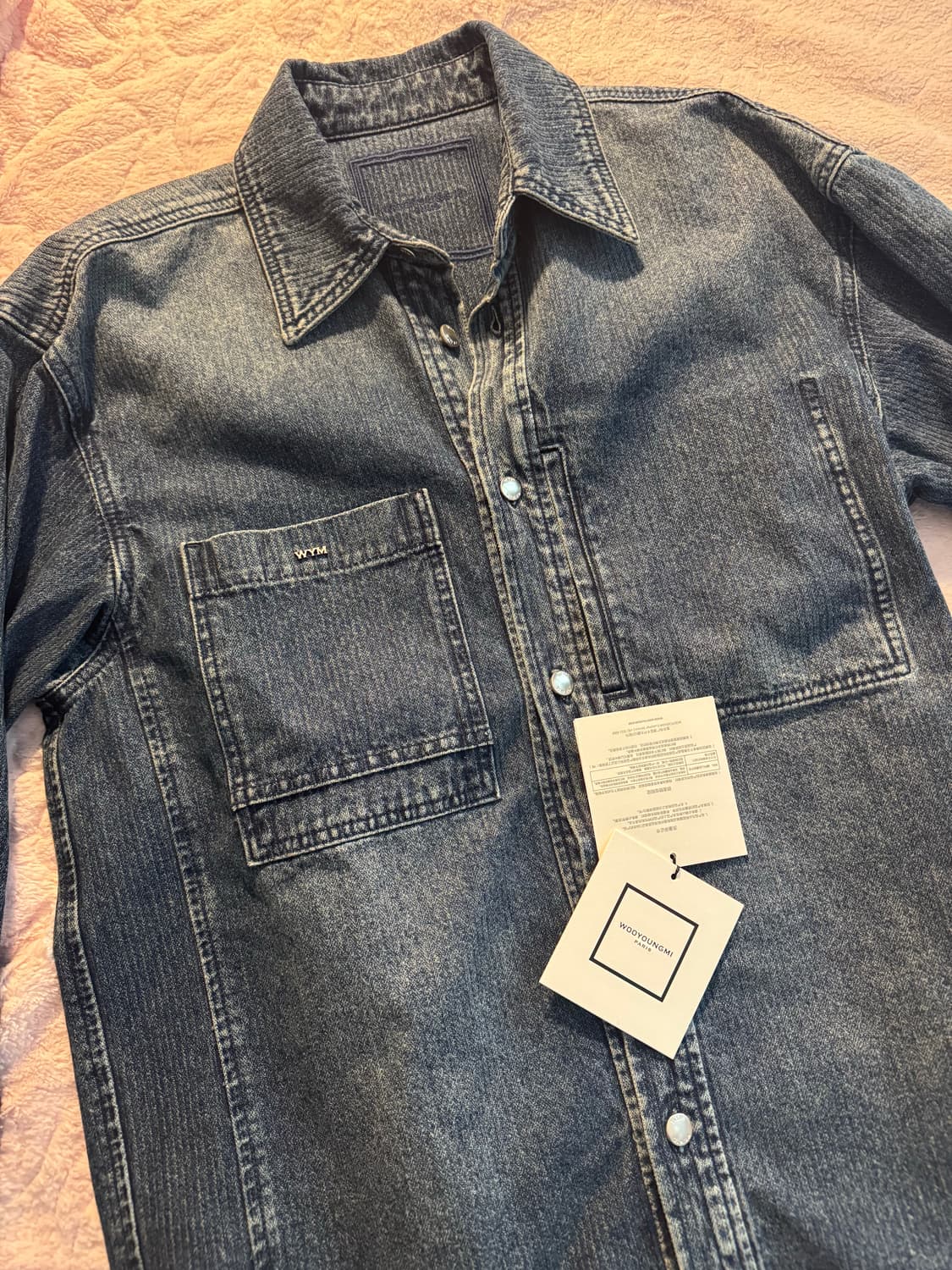 25fw 우영미 백로고 데님셔츠 상품이미지2