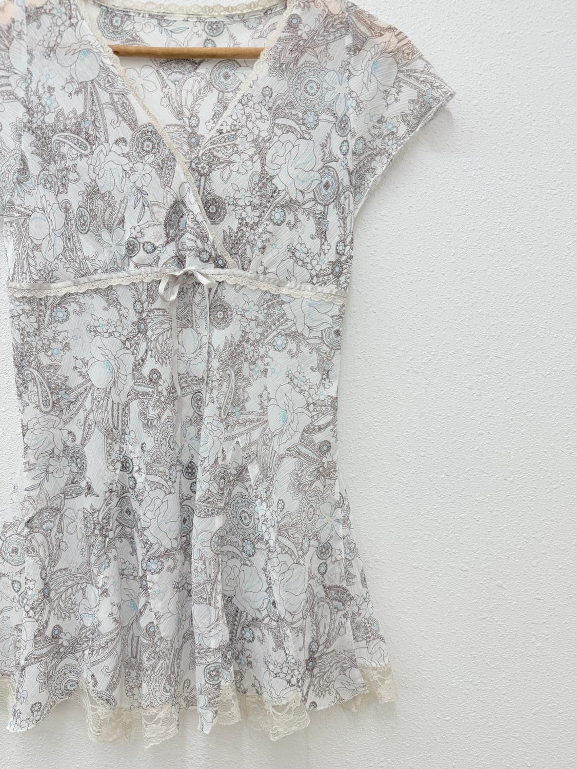 빈티지 레이스 시스루 레이어드 미니 원피스 상품이미지4