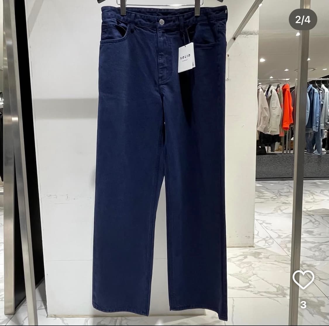 [36] 솔리드옴므 23ss 네이비 데님 팬츠 상품이미지1