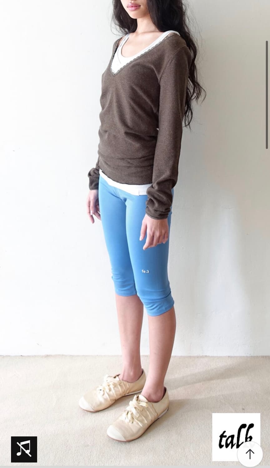 ★[fe.3] half leggings (blue) 상품이미지2