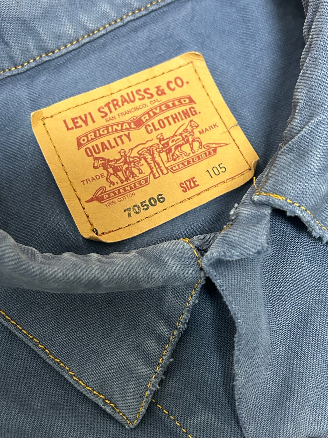 리바이스 90s 70506 딥블루 워싱 트러커 데님자켓 상품이미지4