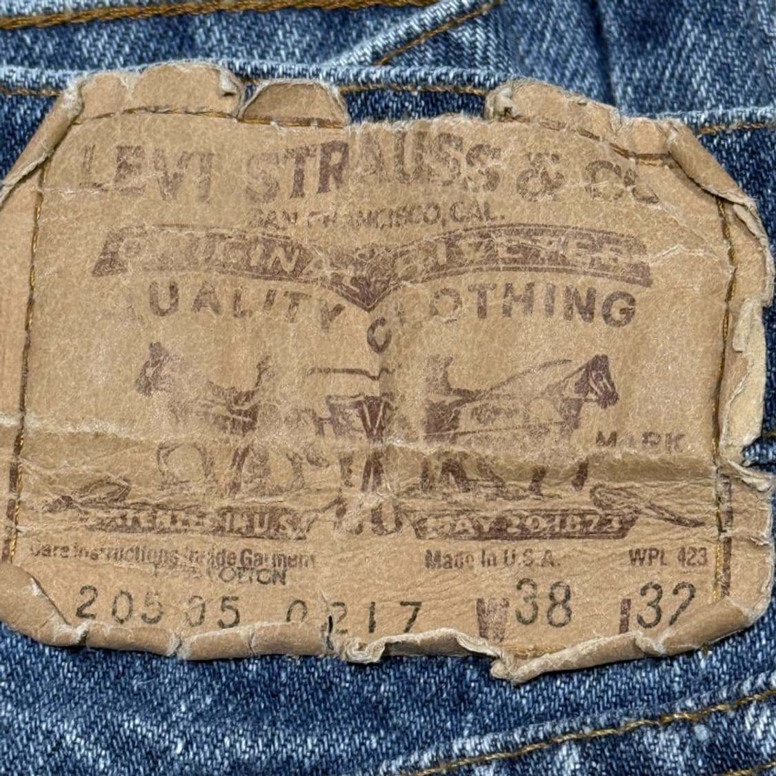 리바이스 505 20505 0217 80s USA 오렌지탭 빈티지 청바지 상품이미지1