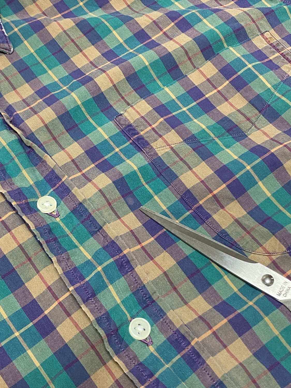 짓먼브로스 커스텀 사이즈 체크 셔츠 made in usa M 상품이미지8