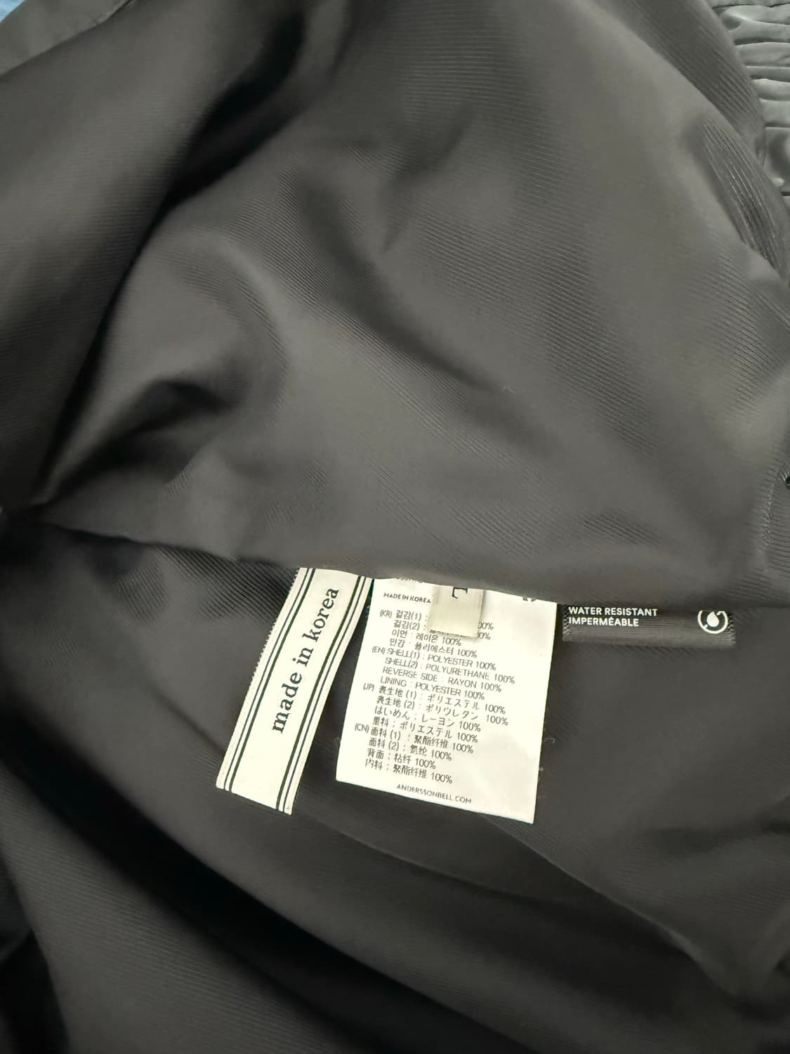 [L] 앤더슨벨 브라이언 바이커 패디드 점퍼 상품이미지4