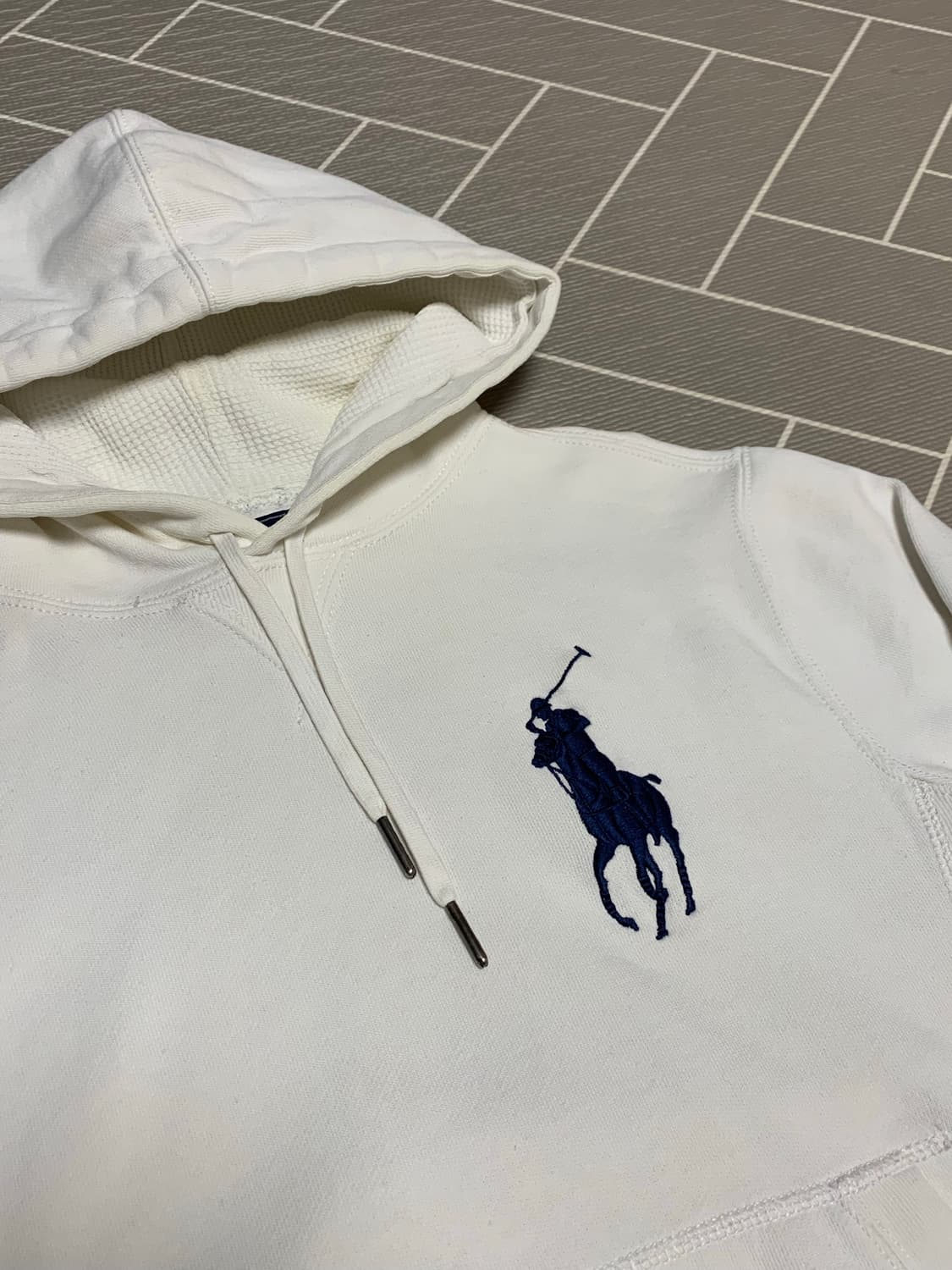 폴로 빅포니 후드티 화이트 상품이미지2