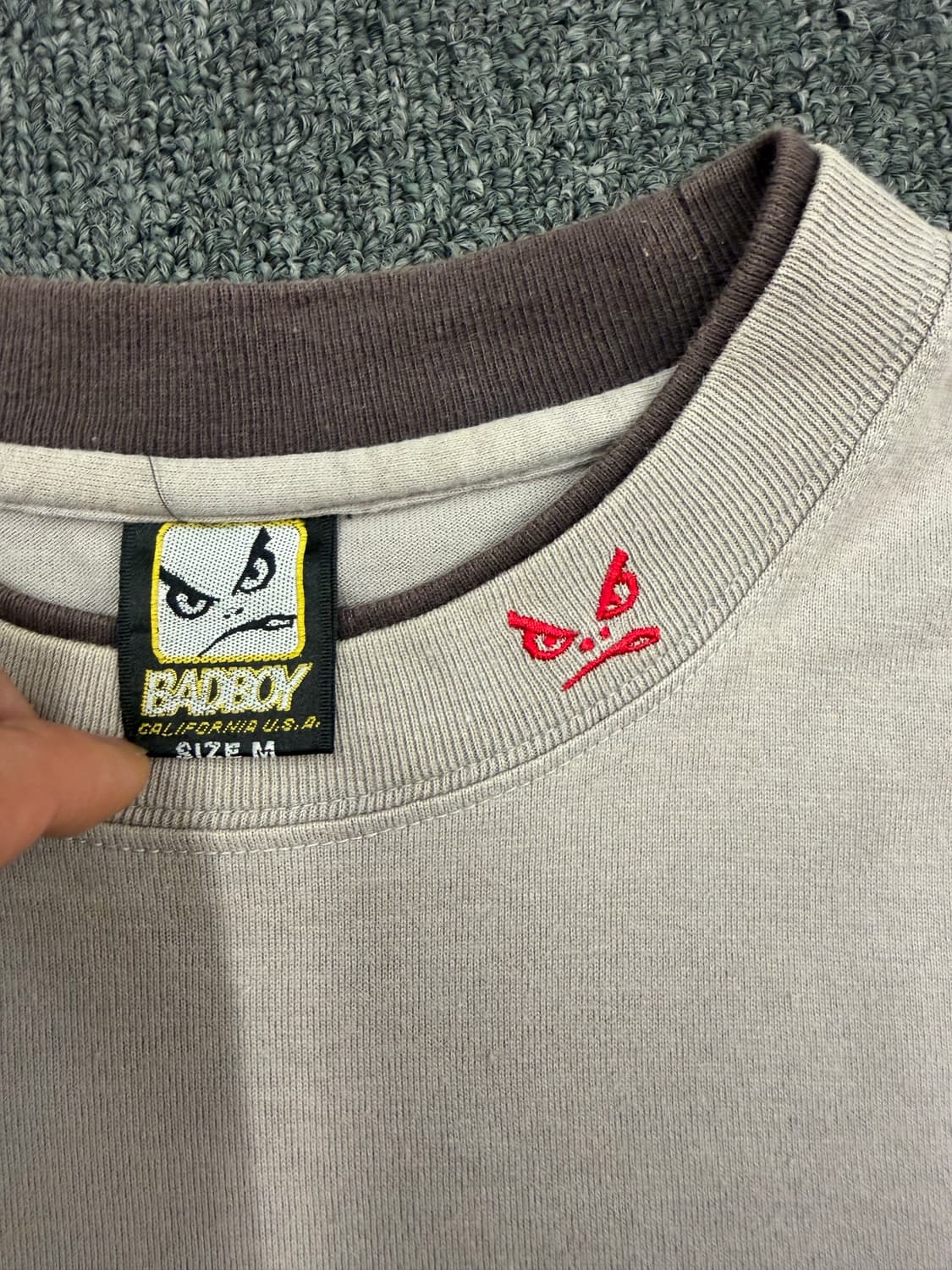 M) 배드보이 빈티지 로고 자수 반팔 티셔츠 상품이미지2