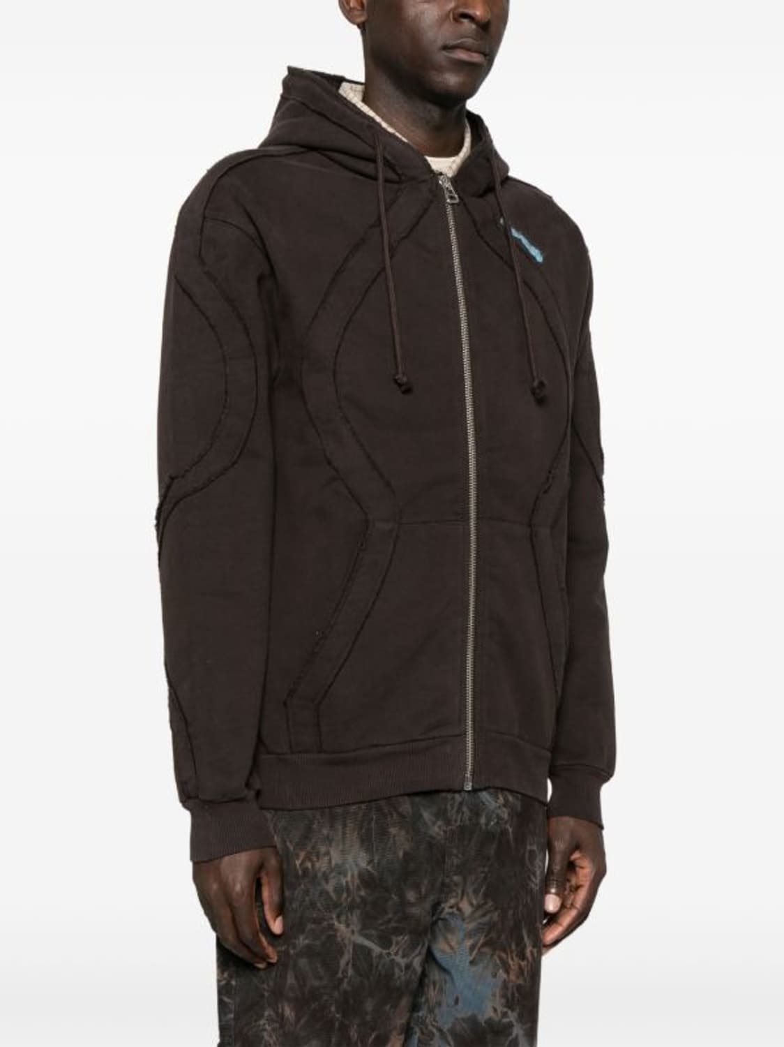 XL) Bluemarble Zipped Drawstring Hoodie 상품이미지2