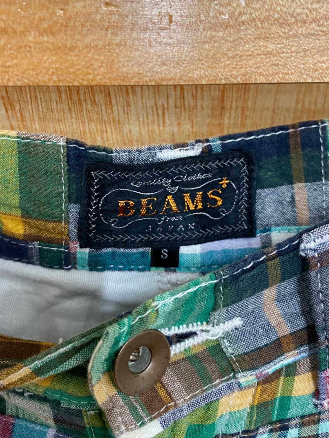  BEAMS PLUS madras check patch work half 상품이미지9